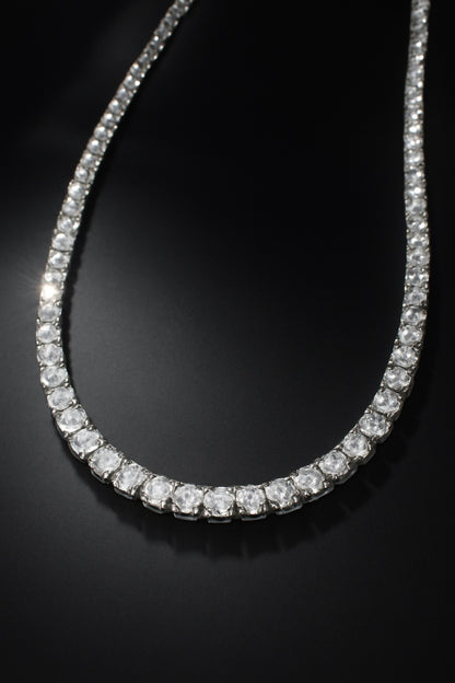 Men's Natural Earth Mined Diamonds Gold Tennis Chain 30 Inches 101.25 CARATS 5mm