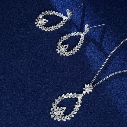 Luxury 0.85 CT Natural Diamond Pendant Necklace 18K Gold